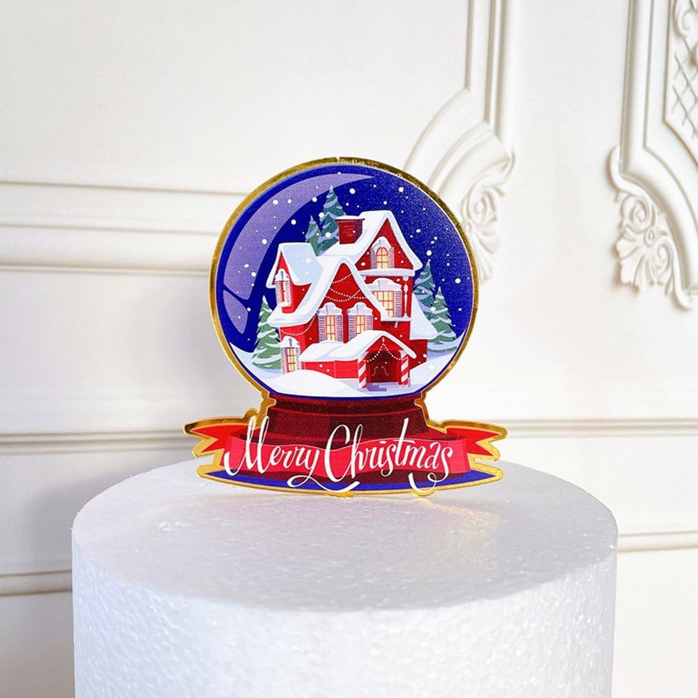 Wesołych Świąt ozdoba na tort Święty Mikołaj Boże Narodzenie ozdoba na tort Wesołych Świąt dekoracja tortu Cupcake Topper do domu Nowy Rok Party