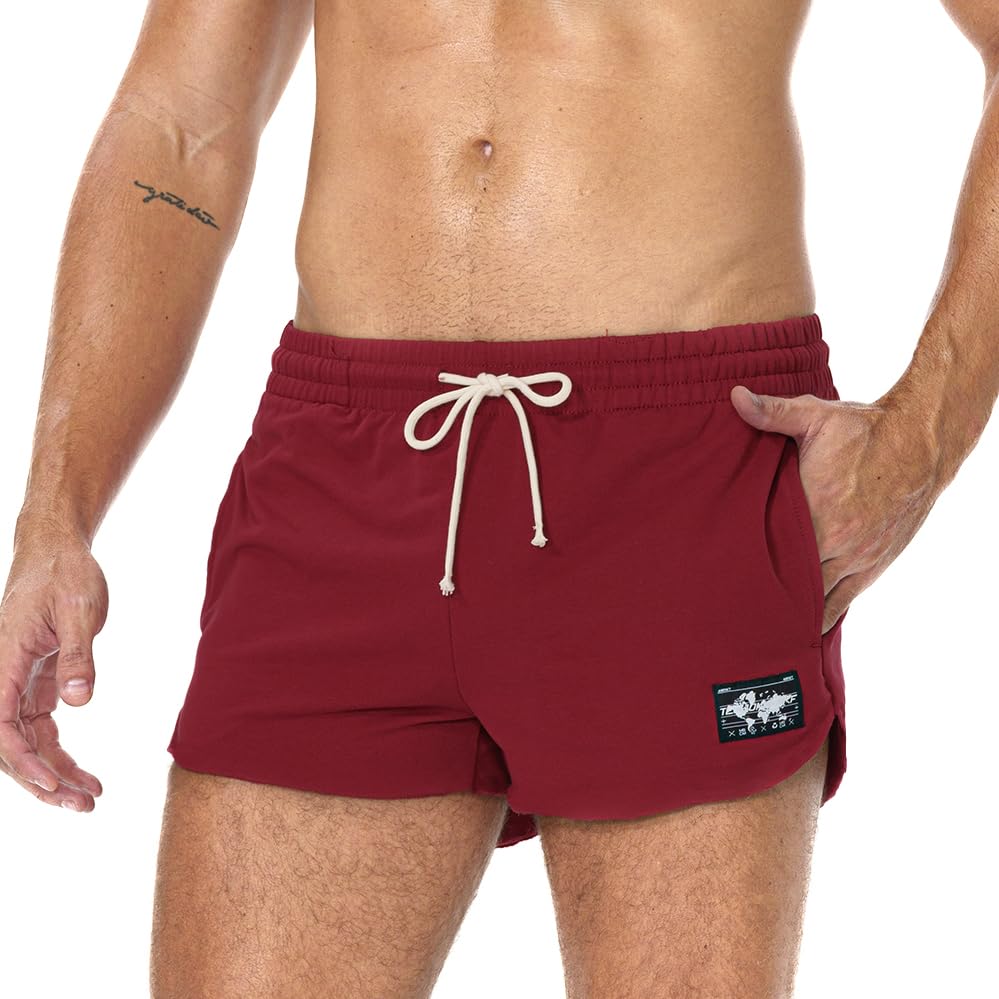 AIMPACT Men's Athletic Shorts Bodybuilding Workout Cotton Gym Shorts with Pockets