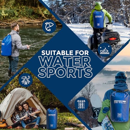 Bolsa seca impermeable Zero Grid con cierre enrollable flotante, mantiene secos 20 litros para mochilero, kayak, camping, pesca y senderismo, material resistente 500D miniatura 3