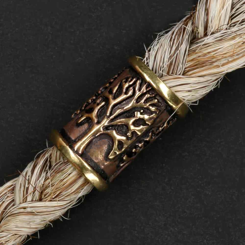 Arbre de vie - Perle de barbe - Bijou de barbe - Bronze - Bijou pour cheveux et dreadlocks - Pour homme et femme