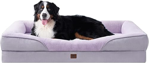 Miniatura 42 de EHEYCIGA Cama para perro de espuma viscoelástica para tamaño mediano, sofá ortopédico para perro con lados y forro impermeable, sofá lavable para