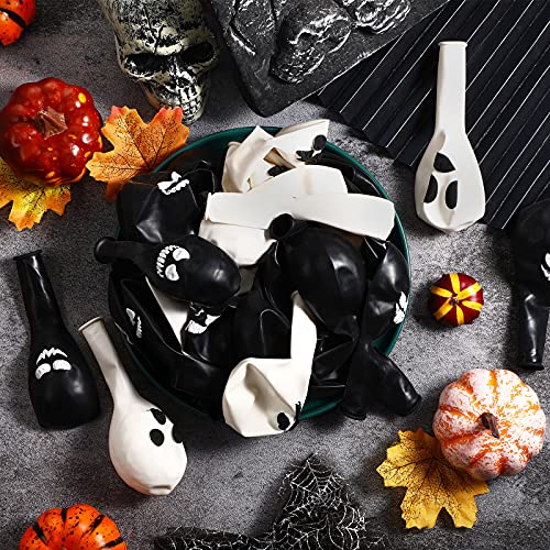 Zomiboo ZOMIBOO-BALLOONS-4 50 Halloween Balloons Decor, Adorable Pumpkin And Spooky Spider Latex Balloons Halloween 1St Birthday Party Little Boo Shower Supplies 12" thumb #2