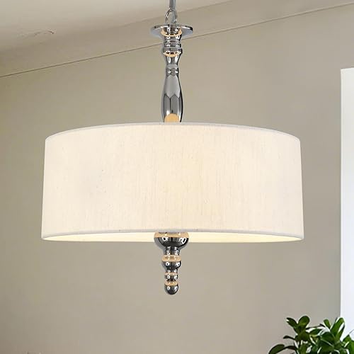 Miniatura 7 de Candelabro de metal y madera con 4 luces, estilo rústico con cristales transparentes, lámpara de techo de madera vintage para cocina, comedor,