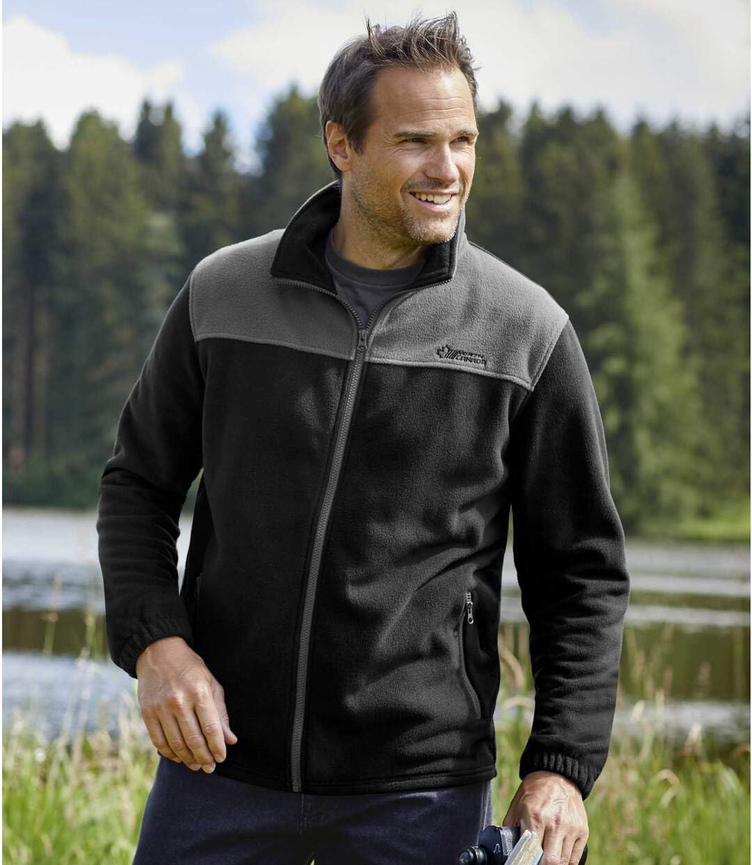 ATLAS FOR MEN - Set di 2 Giacche in Pile da Uomo - Giacca in Pile con Zip - Collo Alto - 2 tasche - Disponibile in taglie forti