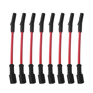 Haibing 10mm High-Performance Spark Plug Wires(Bend End) Set Fit for Chevrolet GM, Compatible with LSx LS1 LS2 LS3 LS6 LS7 SI-AT38006