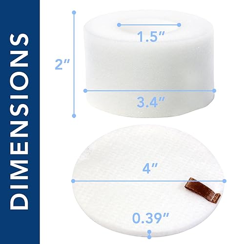 Miniatura 3 de MaximalPower Kit de espuma y fieltro de repuesto XFF680 para aspiradora giratoria Shark NV680  Juego de filtros reutilizables y lavables para