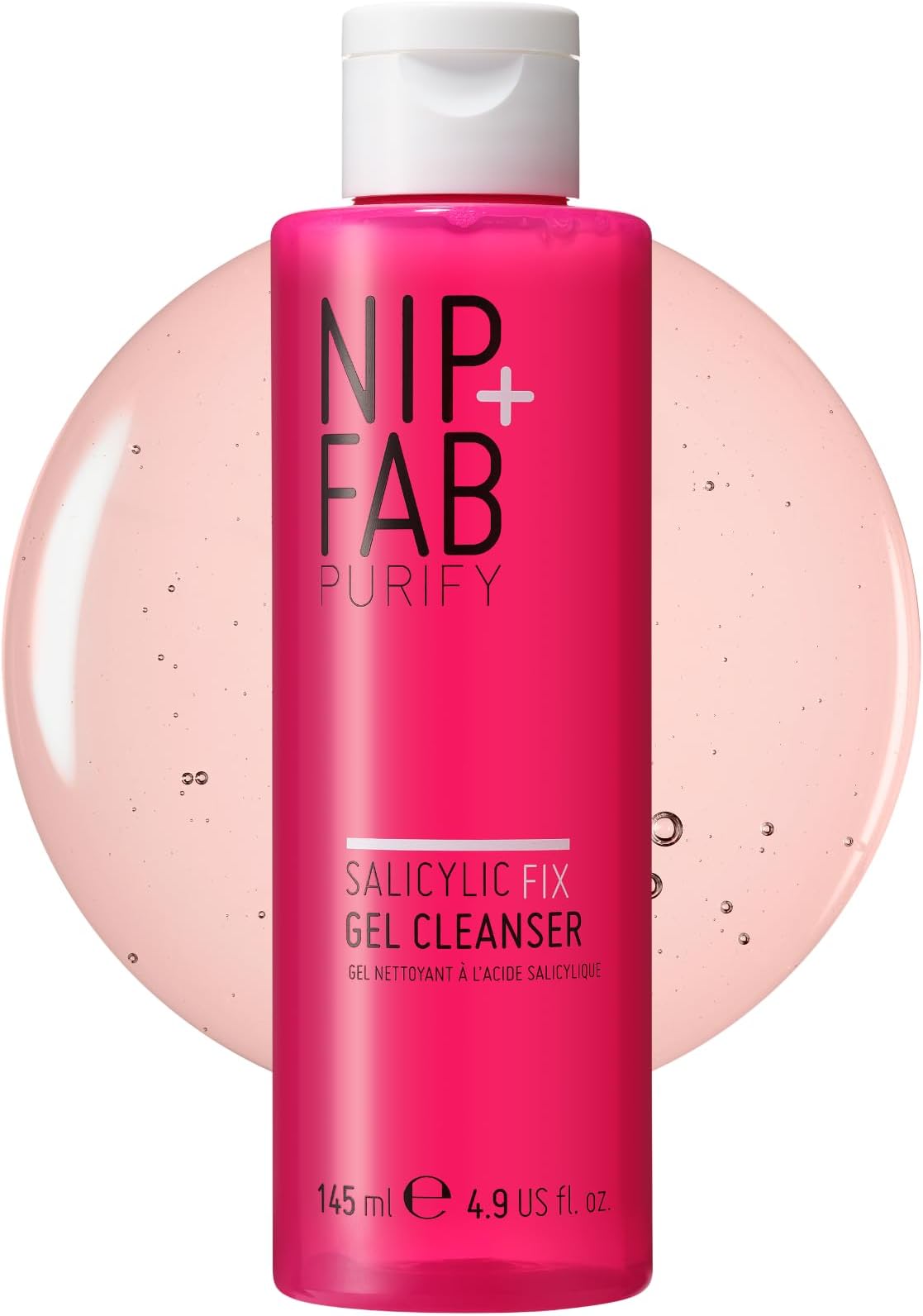 Nip + Fab Salicylic Fix Gel Cleanser (145ml) – Purifying Salicylic Acid Face Wash for Blemish-Prone & Oily Skin – Exfoliating Blackhead Remover & Pore Minimiser with Niacinamide