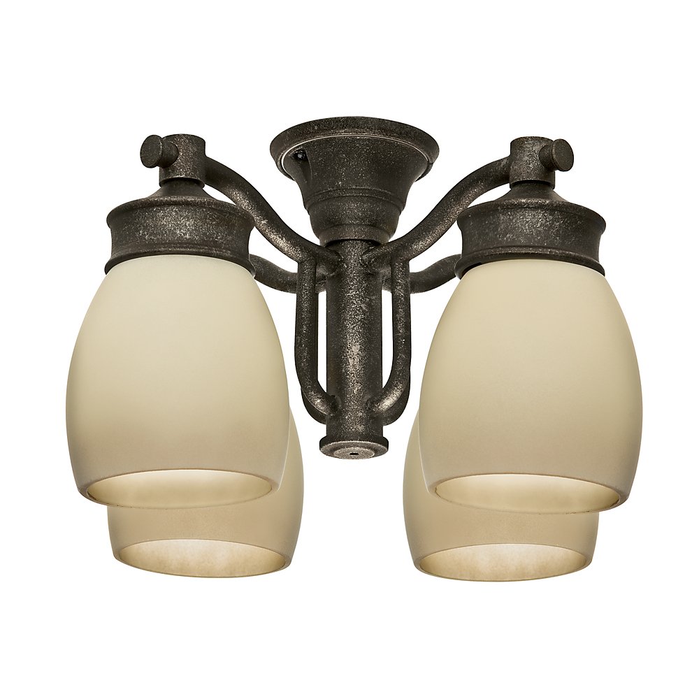- Fan Company Casablanca 99087 Outdoor 4 Light Fixture, Aged Bronze