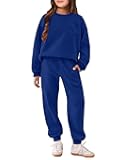 Arshiner Girls Clothes 2 Piece Fashion Fall Outfits Oversize Pullover Sweatshirt and Sweatpant Sweatsuit Sets with Pockets