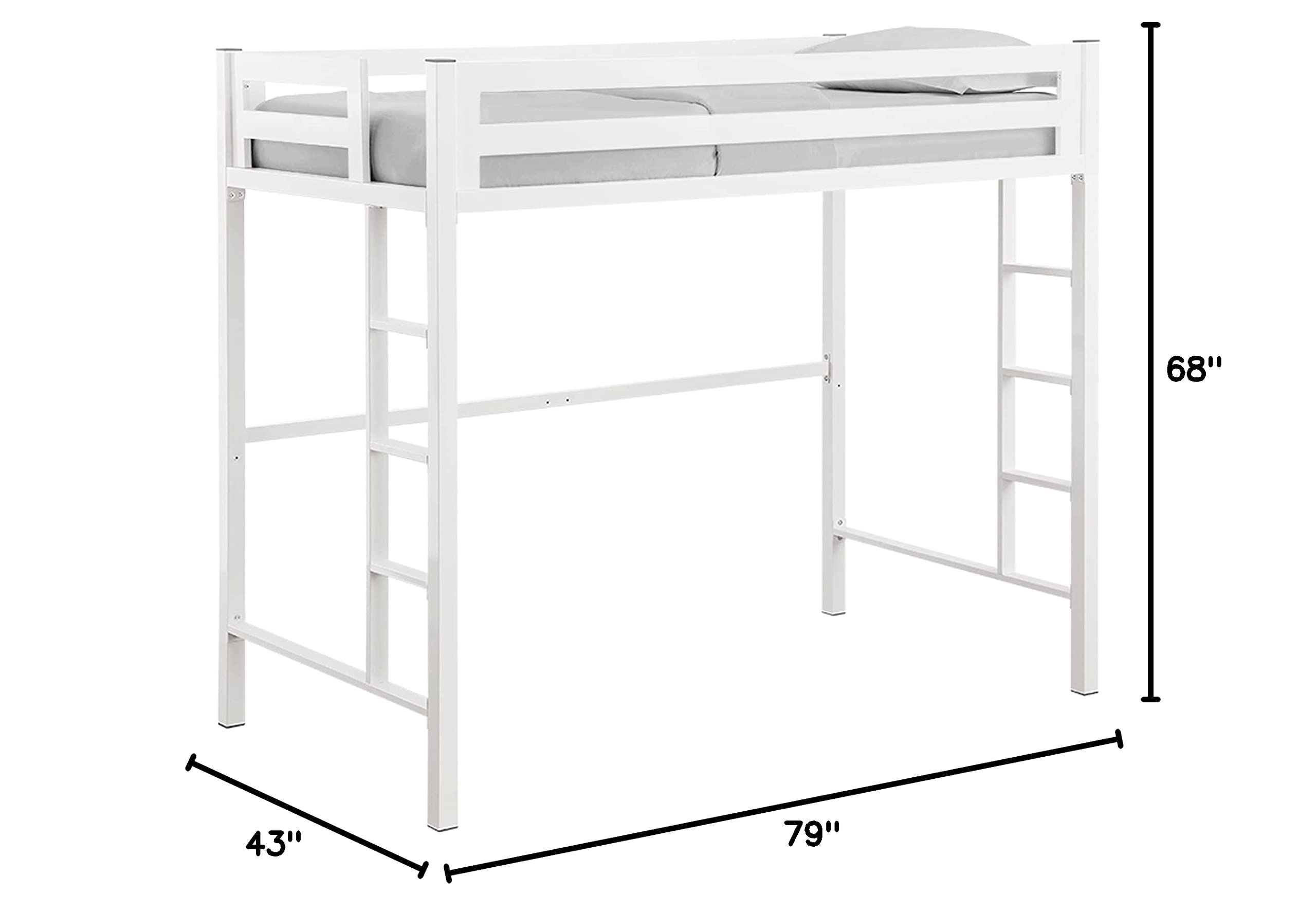 Buy HOME ACCENT FURNISHINGS New Premium Deluxe Twin Metal Loft Bed in