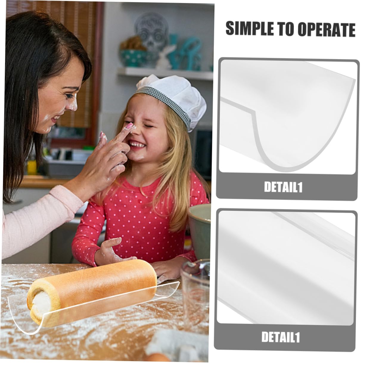 ULTECHNOVO 2stücke U-förmige Acryl-biskuitrollenform Wiederverwendbare Transparente Backform Dessertformen Zum Backen Aus Leicht Zu Entformen Für Heimbacken