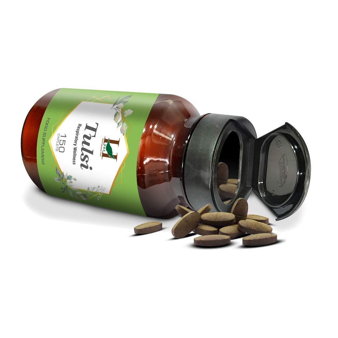 Tulsi/Holy Basilikum-Kapseln (Ocimum Sanctum) – 750 mg, 150 Stück | Atemwegs-Wellness
