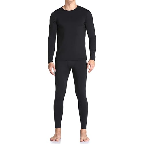 WEERTI Thermal Underwear for Men Long Johns with Fleece Lined, Base Layer Men Cold Weather Top Bottom