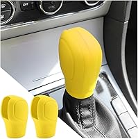 Vista 8 de AICEL 2 piezas fundas para pomo de palanca de cambios de automóvil, funda protectora de palanca de cambios automática de silicona elástica