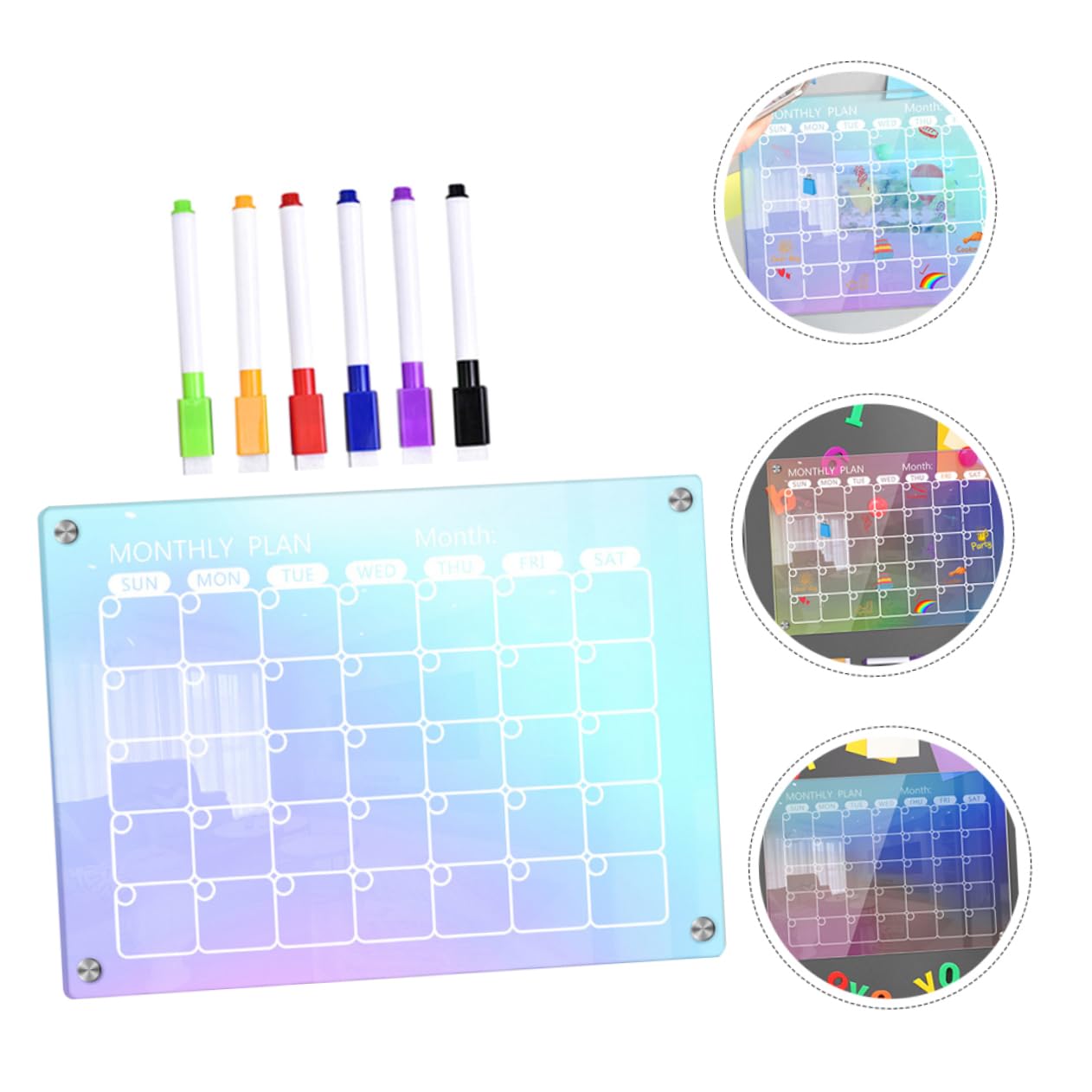 DOITOOL 1 Satz Schreibtisch Büro Schild Trockener Löschbrett Magnettafel Für Die Wand Magnettafel Für Wände Kühlschrank-magnettafel, Trocken Abwischbar Magnetische Wandtafel Acryl
