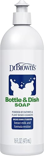 Dr. Brown's Jabón para biberones y platos para biberones y accesorios para bebés, derivado de plantas, sin fragancia
