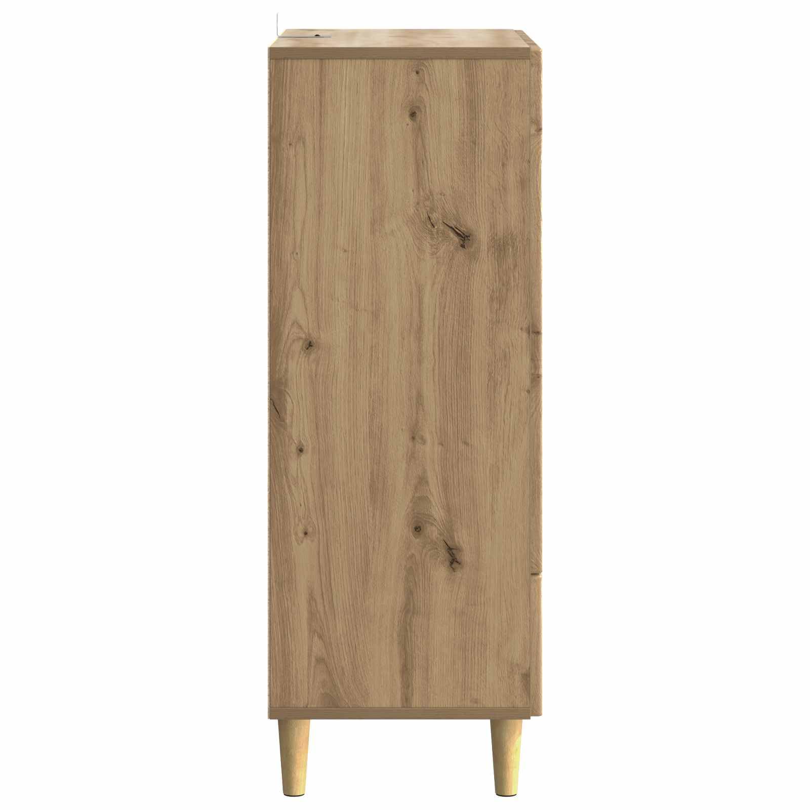 Madera de ingeniería para salón y comedor Roble artisan 66 x 34 5 x 95 cm | Aparador Roble Artisan 66x34,5x95 cm Madera Ingeniería Bufet con Puertas y Cajón para Comedor, Salón u Oficina