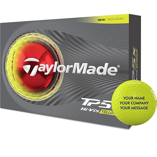 Taylormade TP5x Yellow Personalized Golf Balls - 2026 Model