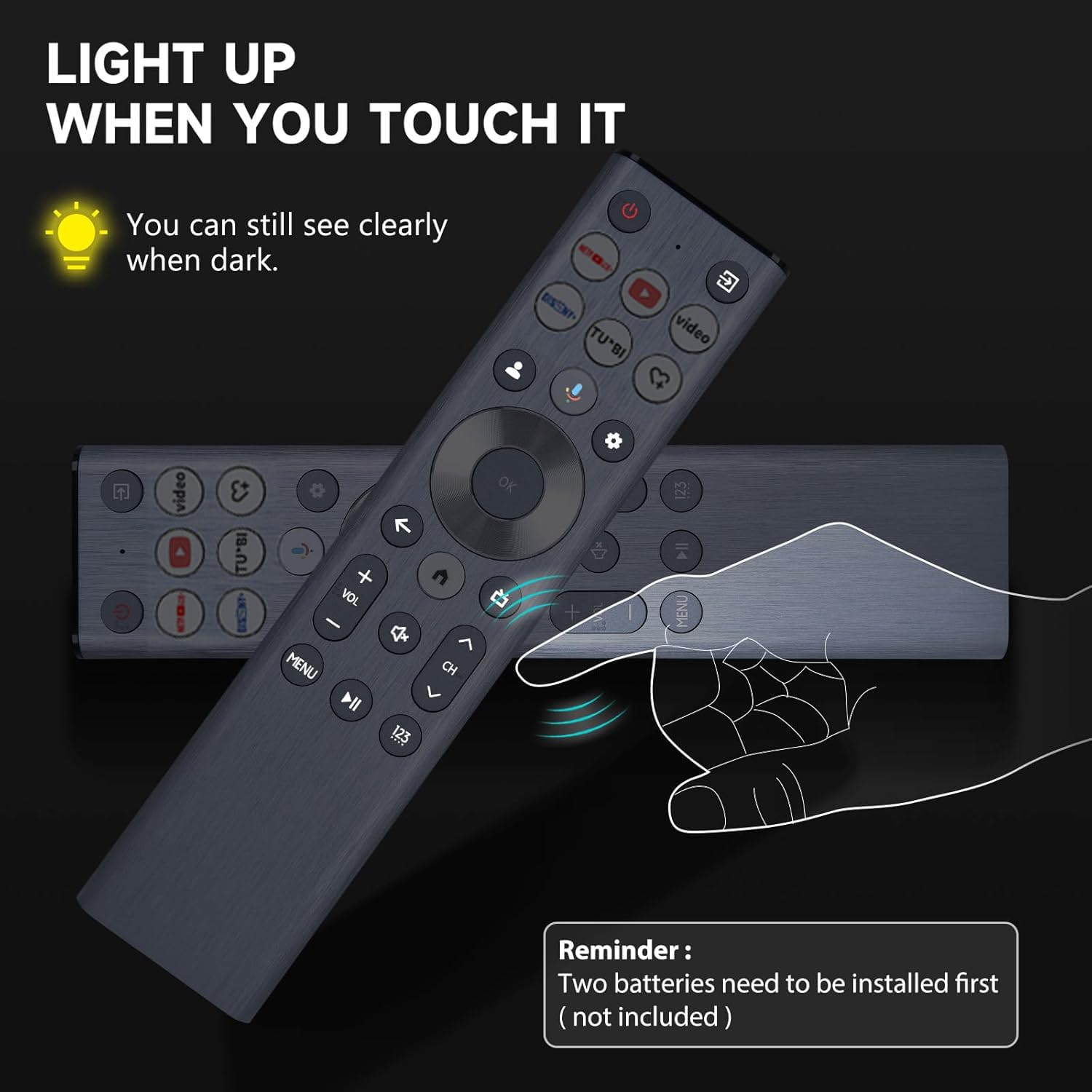 ERF6A80 zamienny pilot do telewizora z podświetleniem głosowym do Hisense, do Hisense U6 U7 U8 serii A7 Mini-LED ULED 4K UHD Google Smart TV