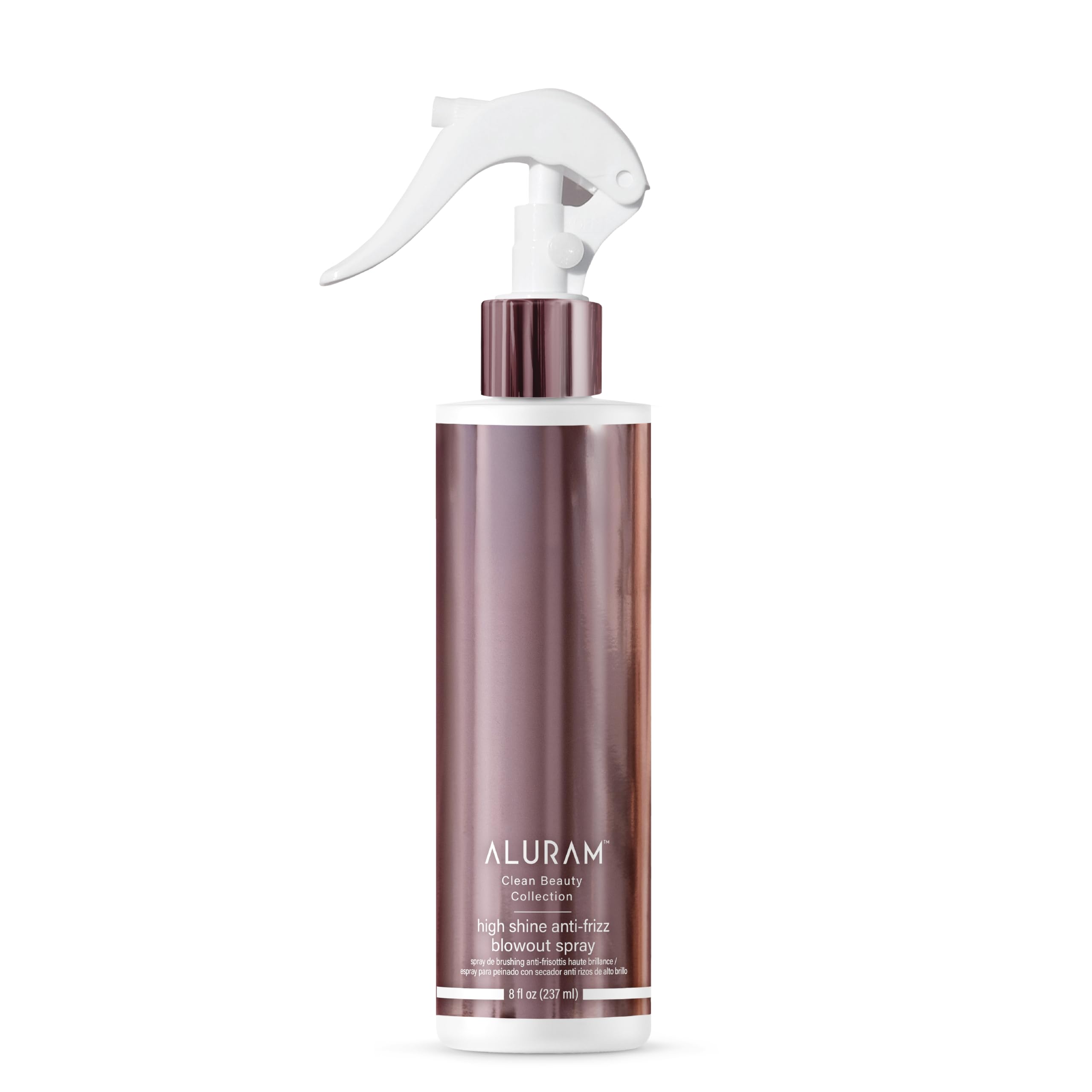 ALURAM High Shine Anti-Frizz Blowout Spray (8 fl oz) Heat-Activated Styling & Protection - Coconut Water, Pomegranate, Pracaxi Oils - Shine Spray for Hair - All Hair Types - Clean Beauty Collection