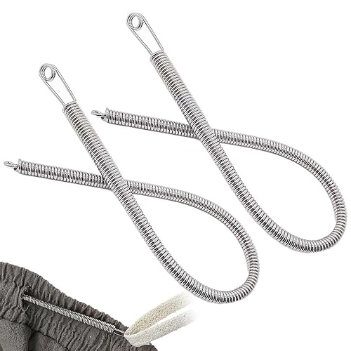 2 PCS Spring Drawstring Needle Threader,DIY Rope Threader Clip,Drawstrings Replacement