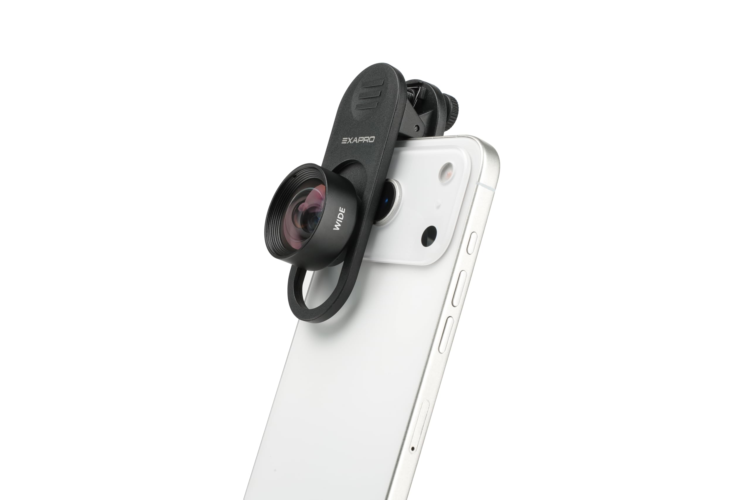 EXAPRO Clip-Objektiv Weitwinkel 0,66x, 120° Blickwinkel, für iPhone, Samsung Galaxy, Google Pixel, Android, EXP-CLW