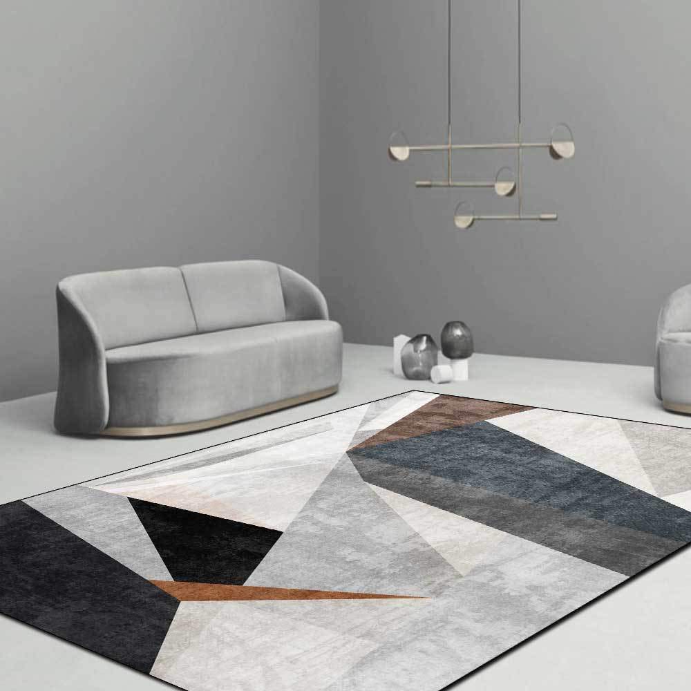 Designerski dywan nowoczesny dywan duża powierzchnia dywanik podłogowy nowoczesny marmurkowy geometryczny szew nie gubi włosia, do sypialni, pokoju gier 160 * 280