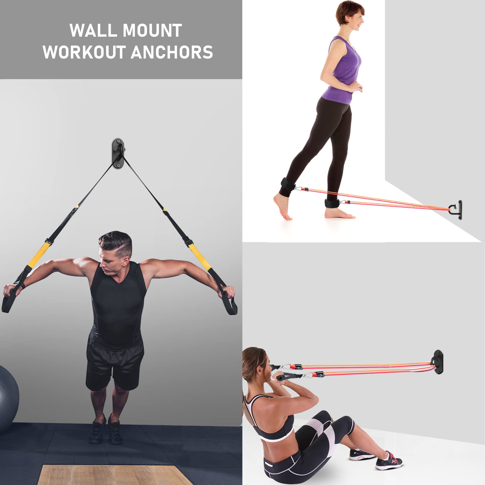 FAOKZE Bandes De Résistance Avec Ancrage Porte - Kit Complet 5 Niveaux Pour Fitness, Yoga Et Musculation