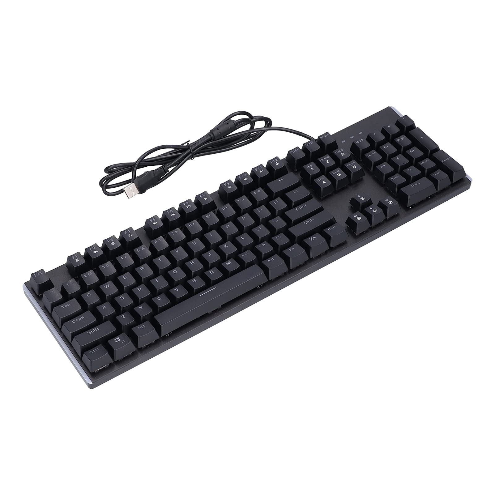 Zunate Klawiatura Mechaniczna, 104 Klawisze Przewodowa Mechaniczna Klawiatura do Gier do Laptopa do Gier PC, LC z osią optyczną, Ergonomiczne Nakładki Antypoślizgowe