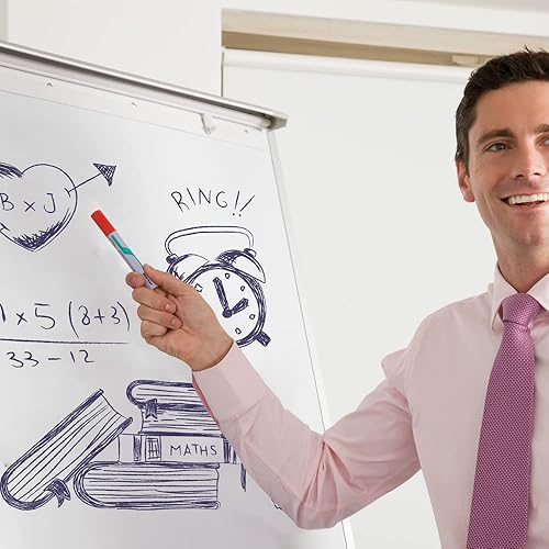 Miniatura 3 de Adhesivo de pizarra blanca de borrado en seco para pared, no magnético, autoadhesivo para escuela, oficina y hogar, 17.5 x 78.7 pulgadas