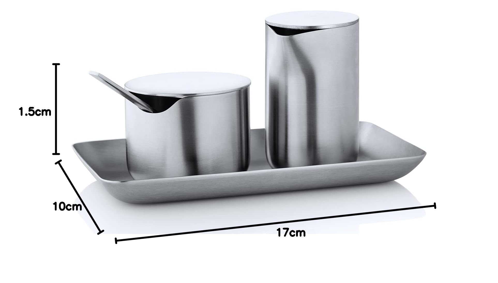 blomus Podstawowa taca 10 x 17 cm, matowa szczotkowana stal nierdzewna, 6,7 x 4,33 W