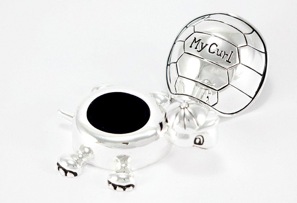 Design Milchzahndose + Lockendose Set Süße Schildkröten Duo Versilbert Anlaugeschützt Taufgeschenk Geburt Namensgravur (Locken- und Zahndose mit Gravur je bis 10 Zeichen)