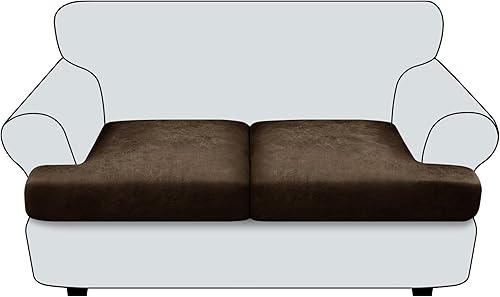 Vista 86 de Fundas de cojín para sofá, con aspecto de cuero, 3 piezas, juegos de fundas elásticas para asientos de sofá para sala de estar, fundas de cojín