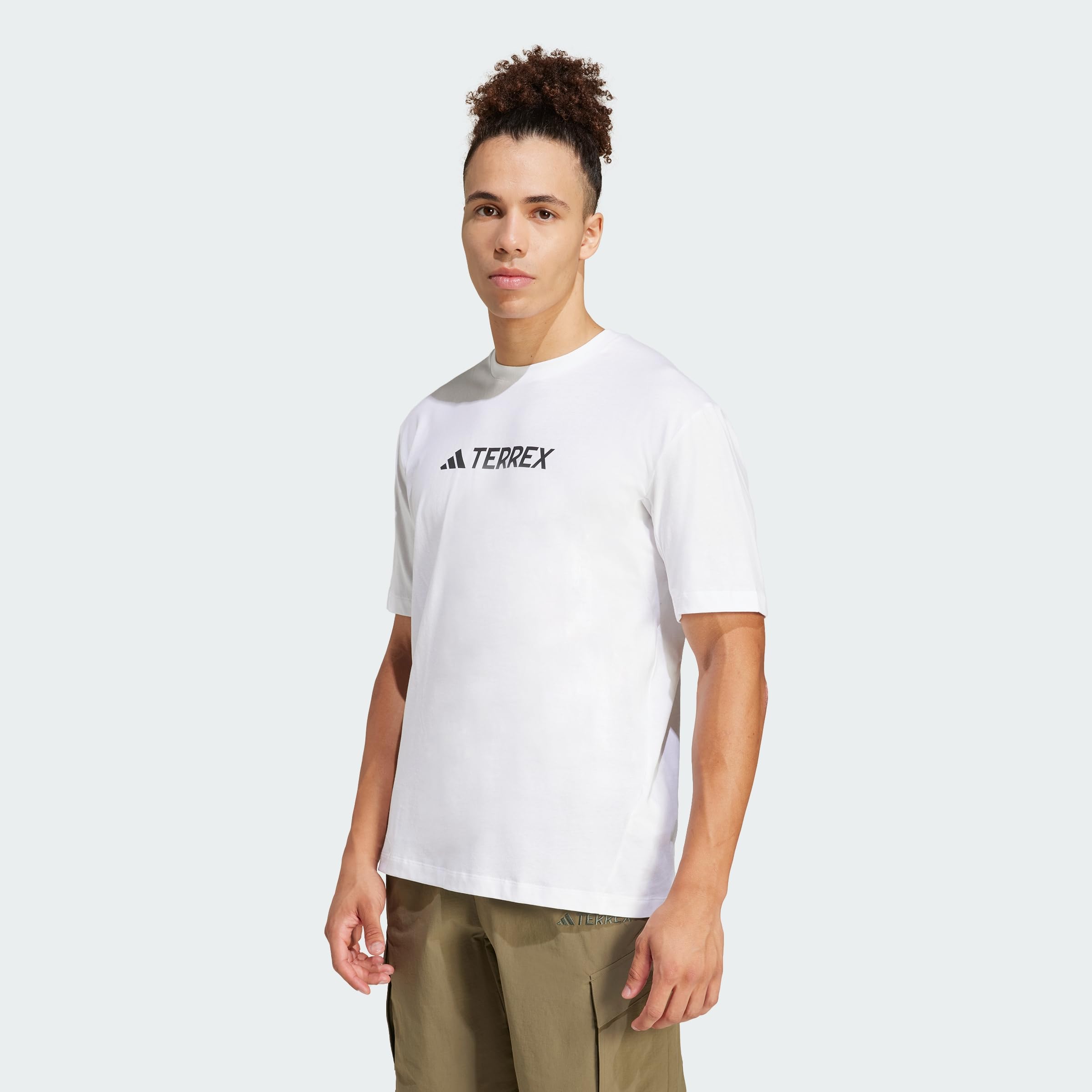 adidas Men's Terrex Classic Logo Shirt, White, S
