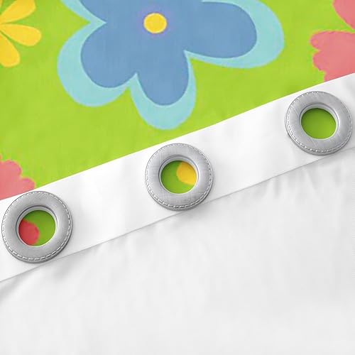 Miniatura 19 de Erosebridal Cortinas retro de los años 60 y 70 de 84 x 63 pulgadas, cortinas opacas rústicas de flores psicodélicas para hombre y mujer, diseño