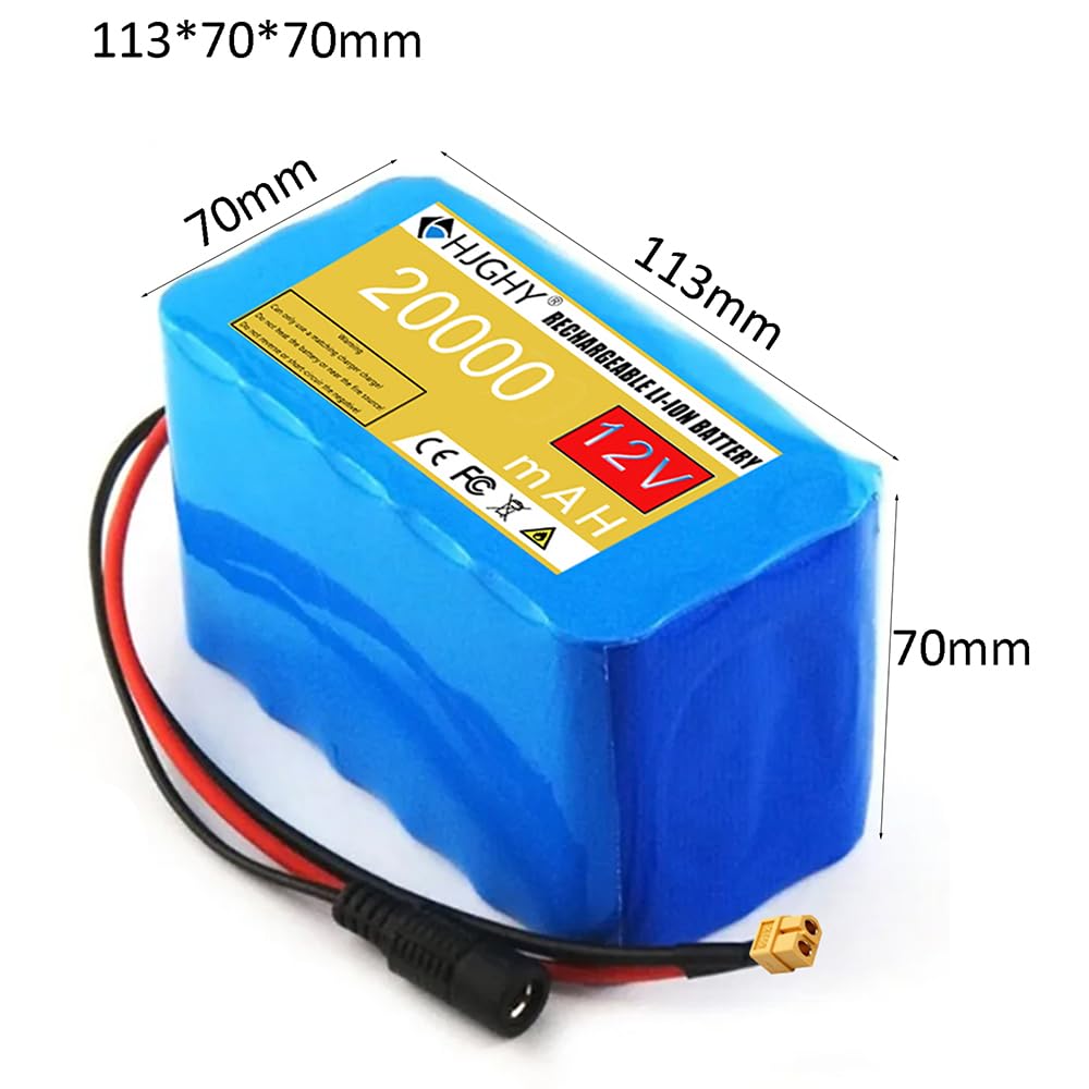 Batería de Litio-Ion de 12 V, 20 Ah, 30 Ah o 40 Ah. Batería de Repuesto de 12 voltios para Dispositivos eléctricos de 12 V, generadores solares, Uso doméstico y emergencias.