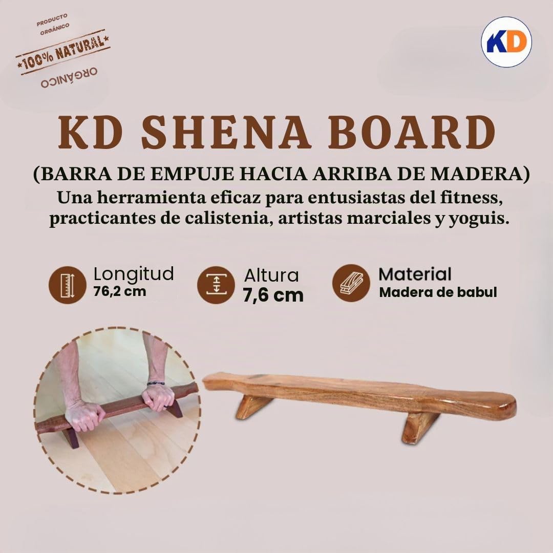 KD Willmax SHENA - Barra de empuje para fitness Indian Club MEEL Karla Katai Fitness, equipo de madera duradero, 2.5 pies