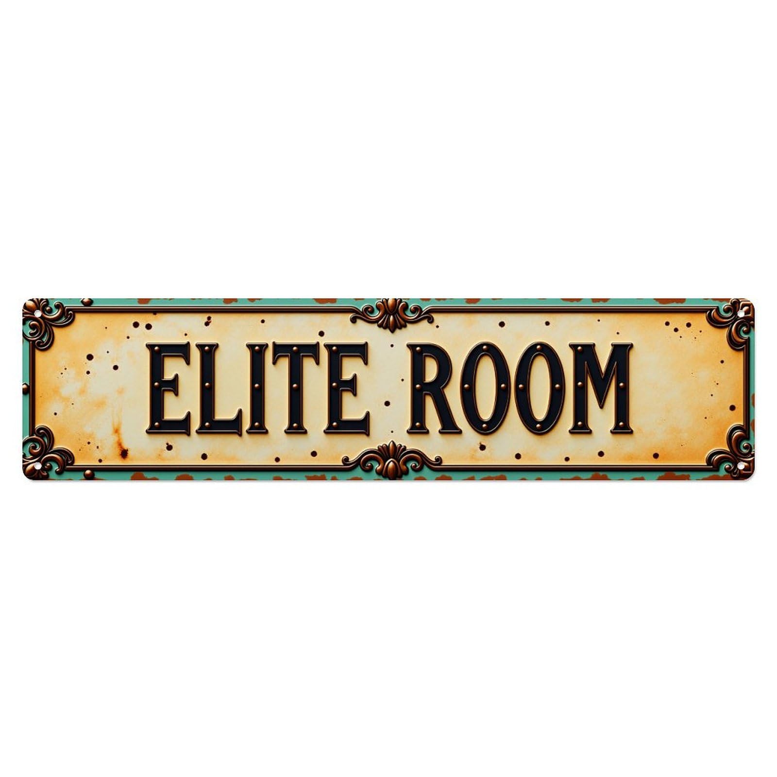 Vintage Ornate Sign Pattern Tin Sign Vintage Metal Poster Retro Bar, Home, Man Cave, Kitchen, Laundry Room Wall Art Decor Gift 4x16 Inch