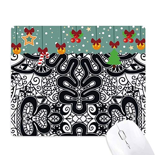 Tapis de souris à motif rococo antidérapant et précis noir et blanc