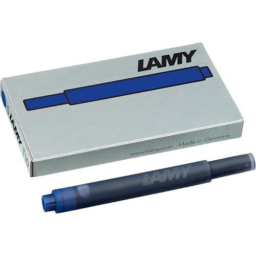 Lamy T10 Blue Ink cartridges with Large Ink Capacity, 5 Pack