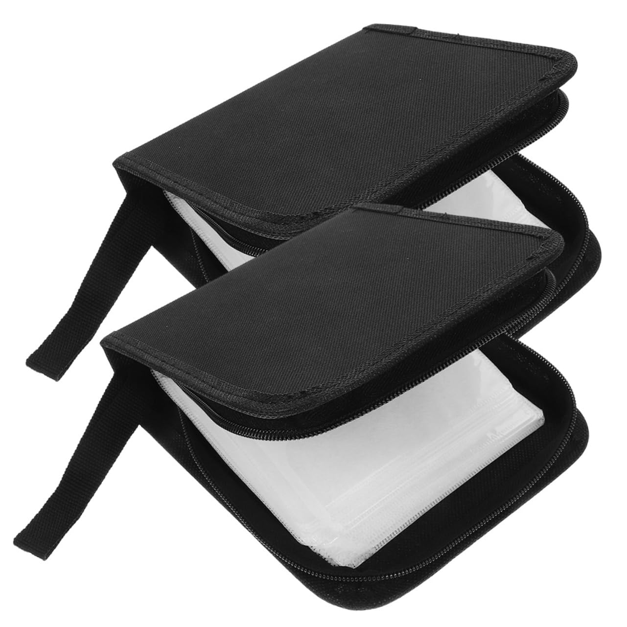 Cabilock 4 Set Custodia Protettiva Per Dvd Da Organizer Da Viaggio Oxford Design Compatto Con Chiusura Cerniera Capacità Dischi 2 Pezzi * 4