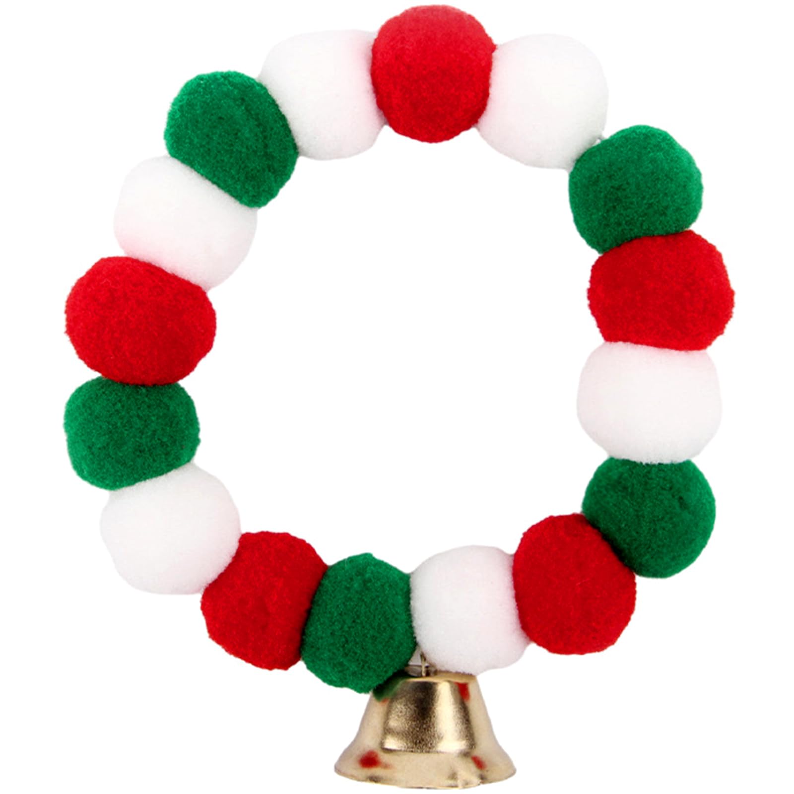 Lionheart Pom-Pom Plush Ball Elastic Collar for Cat Pet Christmas Costume Soft Funny Dog Collar Xmas Party Accessories Headgear