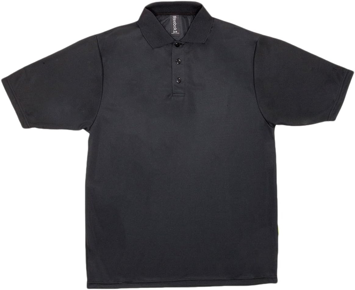 Reebok Men's Playdry X Treme Performance Polo Shirt, Black, XXX-Large