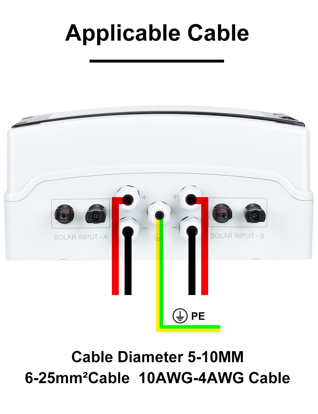 Protezione solare PV da sovratensione, scatola di collegamento DC1000 V, 2 x 1 stringa, protezione da fulmini per impianto fotovoltaico, IP65, alloggiamento (2 in,2 out)
