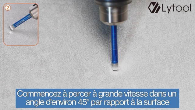 Forets à Carrelage Foret En Céramique, 10 Forets Diamantés, 3-50 Mm