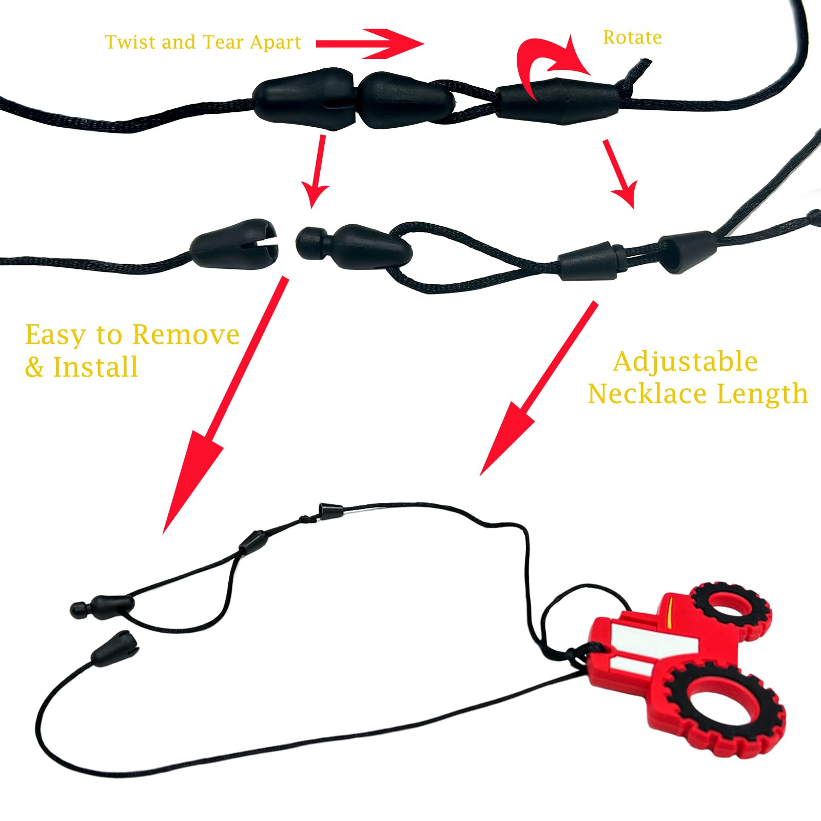 Felicify Sensory Chew Toys for Autistic Children Chew Necklace for Sensory Kids Sensory Chew Necklace, Chewelry Necklace - Image 4