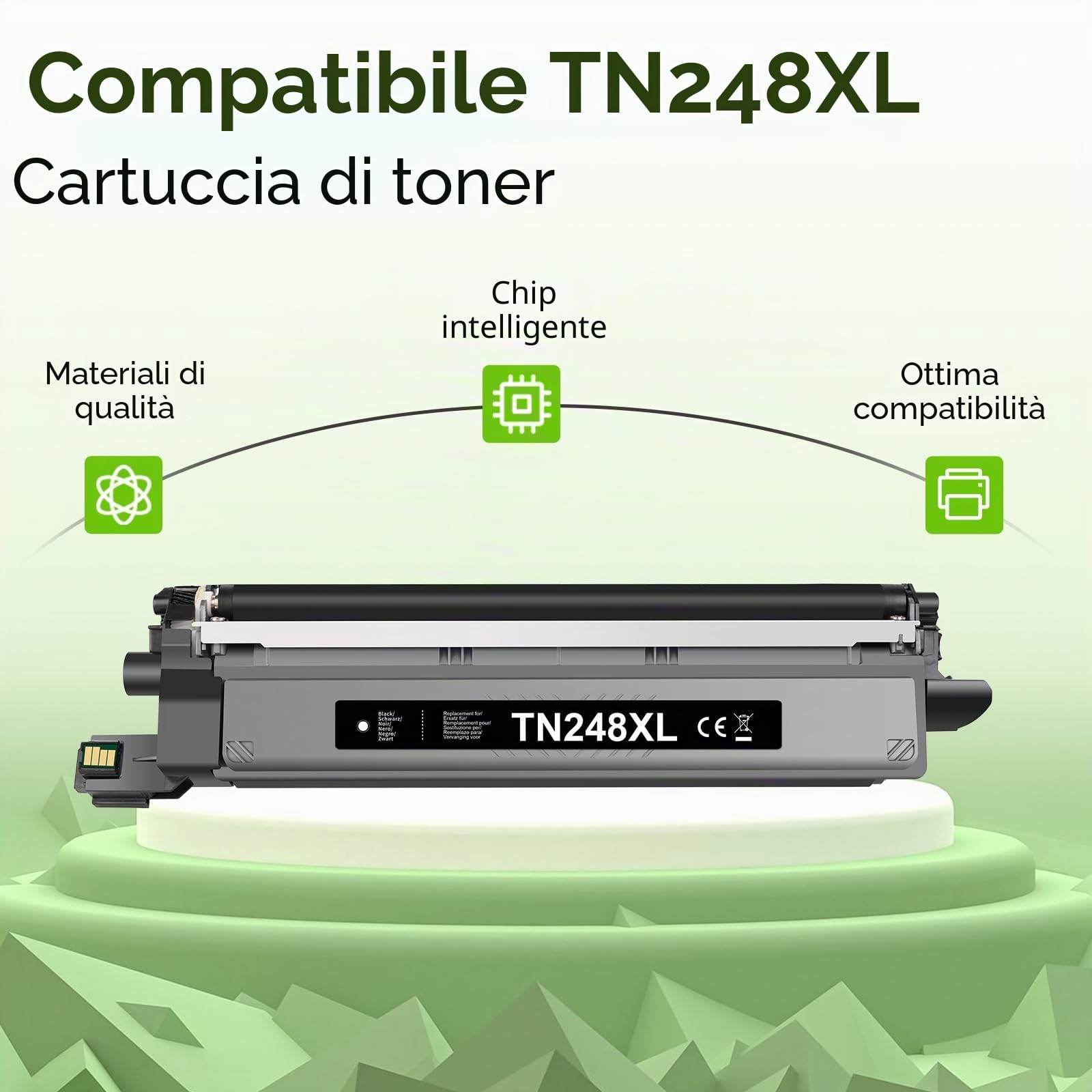 swiss toner TN248XL TN248 Toner Compatibile per Brother MFC-L3740CDWE MFC-L3760CDW DCP-L3560CDW DCP-L3520CDW HL-L3220CWE HL-L3220CW Toner TN 248XL TN 248 (Con Chip, Pak 2)