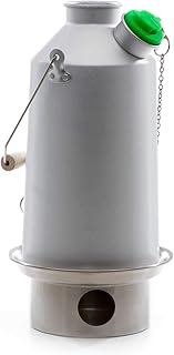 'Base Camp' Kelly Kettle® 1.6ltr : Anodised Aluminium Kettle + Upgraded Stainless Steel Fire-Base + Green Whistle | Boil Water Fast Outdoors | Camping Kettle and Camp Stove in one | Ultra fast | Lightweight | Wood Fueled Camp Stove For Solo or Group Use | NO Batteries | NO Gas | Fuel is FREE | For Fishing, Hunting, Scouts, Family Picnics | Weight 1.8lb / 0.8kg