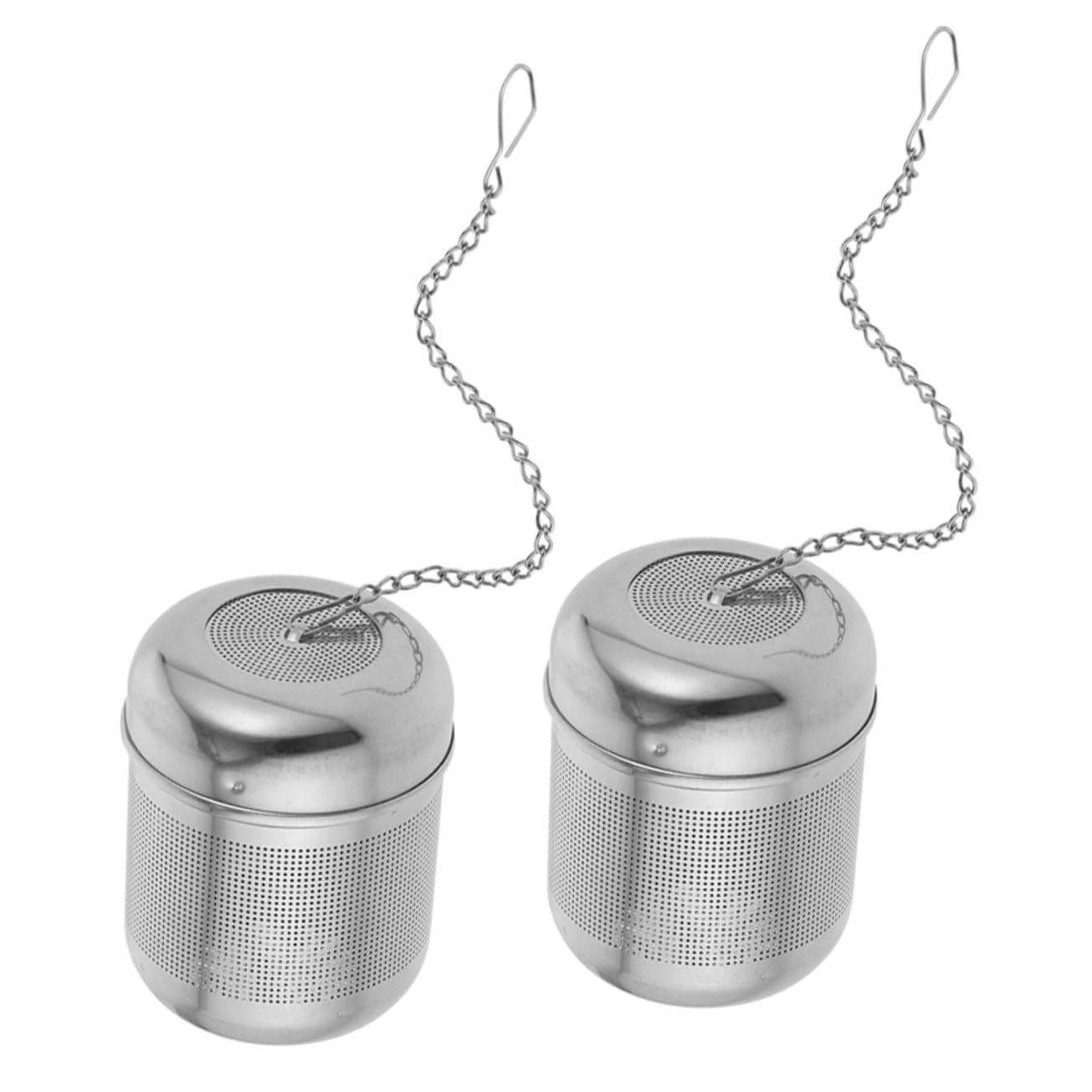 TOPPERFUN 2Pcs Stainless Steel Tea Strainer Portable Soup Seasoning Filter Tea Ball Infuser for Loose Leaf Tea and Spices for Cooking and Outdoor Use