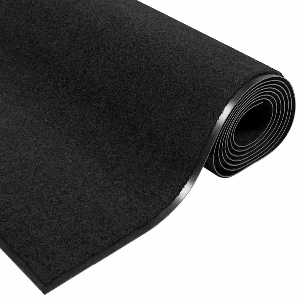 Felpudo negro 120 x 300 cm antideslizante interior